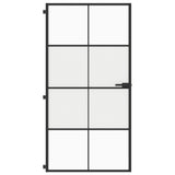 VidaXL inner door narrow 102.5x201.5 cm hardened glass and aluminum black