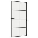 VidaXL inner door narrow 102.5x201.5 cm hardened glass and aluminum black