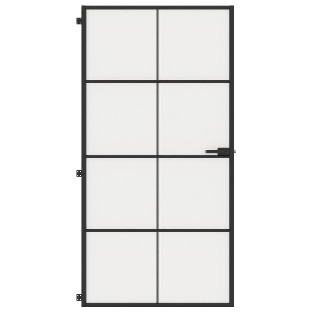 VidaXL inner door narrow 102.5x201.5 cm hardened glass and aluminum black