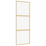 VidaXL sliding door 76x205 cm Clear ESG glass and aluminum gold colored