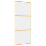 VidaXL sliding door 90x205 cm Clear ESG glass and aluminum gold colored