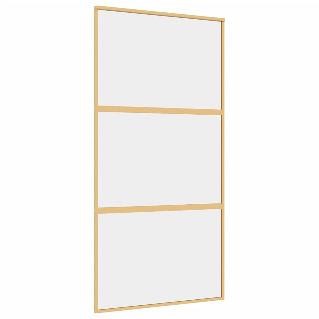 Vidaxl rutscht Dier 102.5x205 cm lecker Ess-Glas an Aluminium Goldfaarf