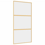 VidaXL sliding door 102.5x205 cm Clear ESG glass and aluminum gold color