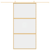 VidaXL sliding door 102.5x205 cm Clear ESG glass and aluminum gold color