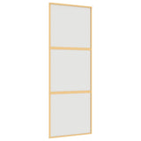 VIDAXL -Schiebetür 76x205 cm mattes ESG -Glas und Aluminium Gold gefärbt