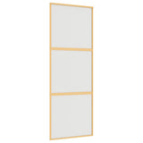 Vidaxl schuifdeur 76x205 cm mat esg-glas en aluminium goudkleurig