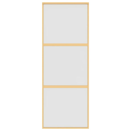 Vidaxl schuifdeur 76x205 cm mat esg-glas en aluminium goudkleurig