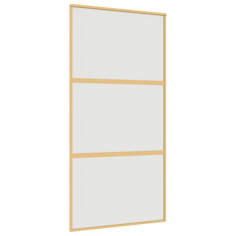 Vidaxl schuifdeur 102,5x205 cm mat esg-glas en aluminium goudkleurig