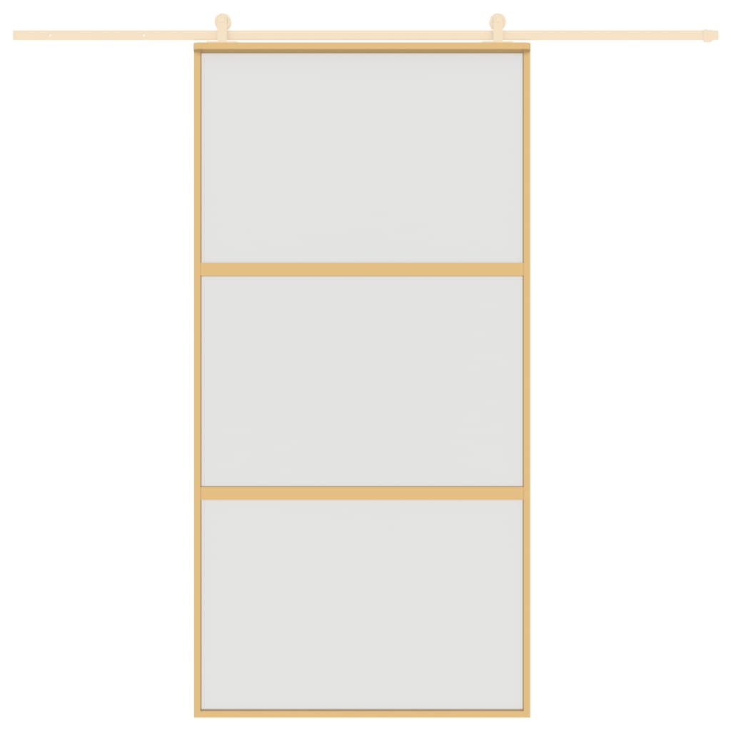 VidaXL sliding door 102.5x205 cm matte ESG glass and aluminum gold colored