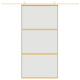 Porta scorrevole Vidaxl 102.5x205 cm vetro ESG e oro in alluminio