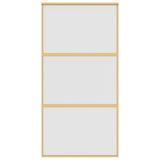 Vidaxl schuifdeur 102,5x205 cm mat esg-glas en aluminium goudkleurig