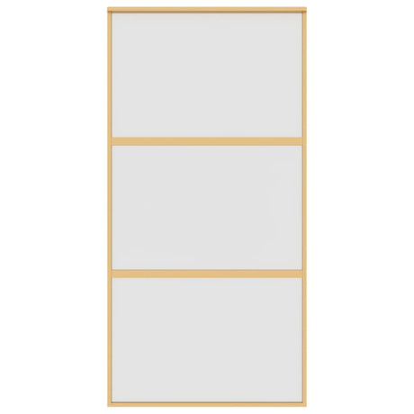 Vidaxl schuifdeur 102,5x205 cm mat esg-glas en aluminium goudkleurig