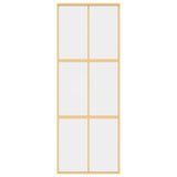 Vidaxl schuifdeur 76x205 cm helder esg-glas en aluminium goudkleurig
