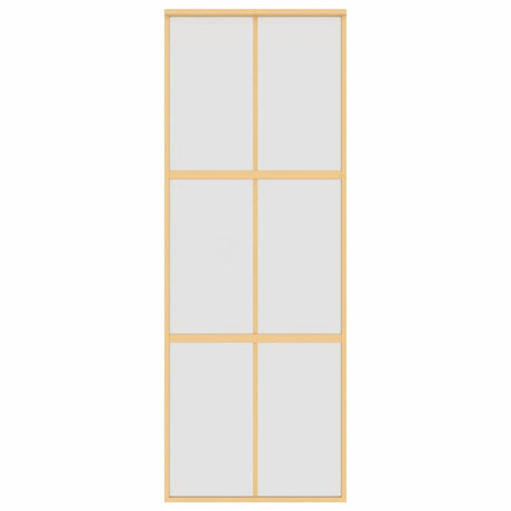 Vidaxl schuifdeur 76x205 cm mat esg-glas en aluminium goudkleurig
