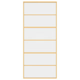 Vidaxl schuifdeur 90x205 cm helder esg-glas en aluminium goudkleurig