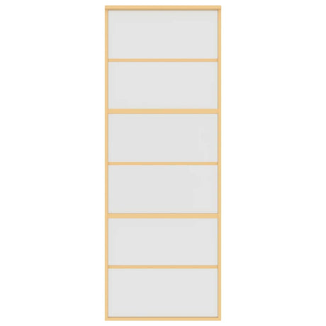 Vidaxl schuifdeur 76x205 cm mat esg-glas en aluminium goudkleurig