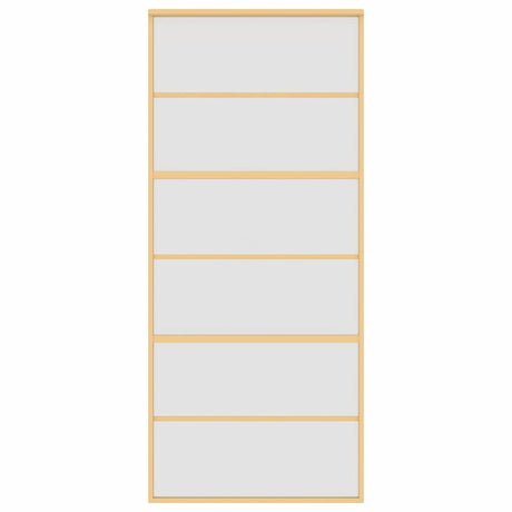 Vidaxl schuifdeur 90x205 cm mat esg-glas en aluminium goudkleurig