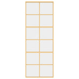 Vidaxl schuifdeur 76x205 cm helder esg-glas en aluminium goudkleurig