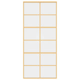 Vidaxl schuifdeur 90x205 cm helder esg-glas en aluminium goudkleurig