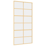 VidaXL sliding door 102.5x205 cm Clear ESG glass and aluminum gold color