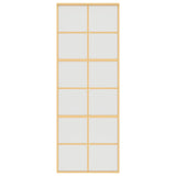 Vidaxl schuifdeur 76x205 cm mat esg-glas en aluminium goudkleurig