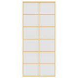 Vidaxl schuifdeur 90x205 cm mat esg-glas en aluminium goudkleurig