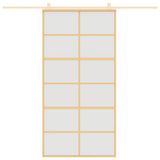 VidaXL sliding door 102.5x205 cm matte ESG glass and aluminum gold colored