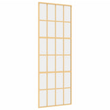 VidaXL sliding door 76x205 cm Clear ESG glass and aluminum gold colored