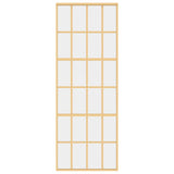 Vidaxl schuifdeur 76x205 cm helder esg-glas en aluminium goudkleurig