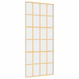 VidaXL sliding door 90x205 cm Clear ESG glass and aluminum gold colored