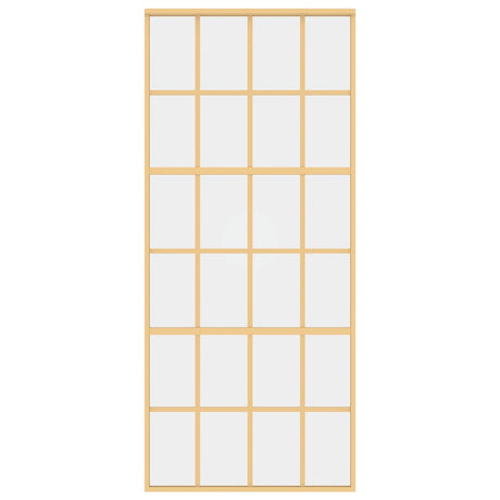 Vidaxl schuifdeur 90x205 cm helder esg-glas en aluminium goudkleurig