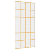 VidaXL sliding door 102.5x205 cm Clear ESG glass and aluminum gold color