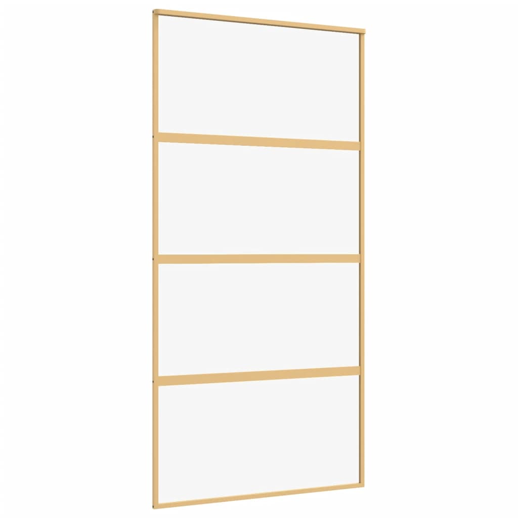 Vidaxl rutscht Dier 102.5x205 cm lecker Ess-Glas an Aluminium Goldfaarf