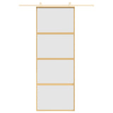 VidaXL sliding door 76x205 cm matte ESG glass and aluminum gold colored