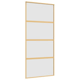 Vidaxl Schiebetür 90x205 cm mattes ESG -Glas und Aluminium Gold gefärbt