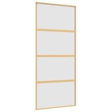 Vidaxl schuifdeur 90x205 cm mat esg-glas en aluminium goudkleurig