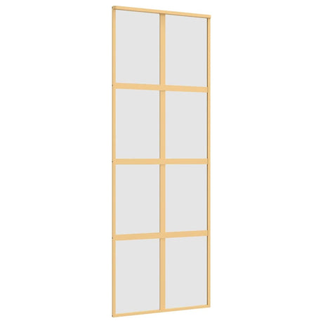 Vidaxl schuifdeur 76x205 cm mat esg-glas en aluminium goudkleurig