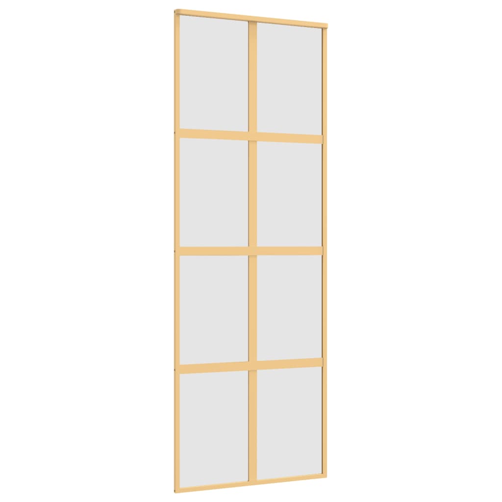 Vidaxl schuifdeur 76x205 cm mat esg-glas en aluminium goudkleurig