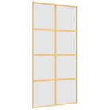 Porta scorrevole Vidaxl 102.5x205 cm vetro ESG e oro in alluminio