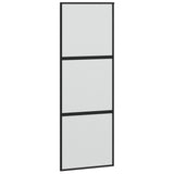 Vidaxl sliding door 76x205 cm hardened glass and aluminum black