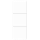 Vidaxl schuifdeur 76x205 cm gehard glas en aluminium wit