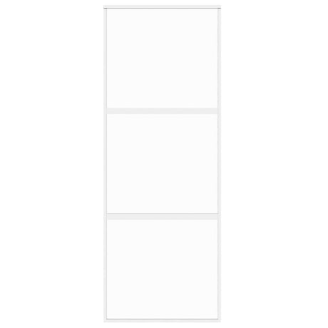 Vidaxl schuifdeur 76x205 cm gehard glas en aluminium wit