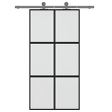 Vidaxl rutscht Dier 102.5x205 cm Häerteg Glas an Aluminiumblack