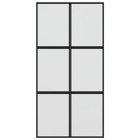 Vidaxl schuifdeur 102,5x205 cm gehard glas en aluminium zwart