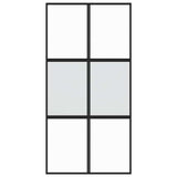 Vidaxl schuifdeur 102,5x205 cm gehard glas en aluminium zwart