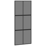 Vidaxl sliding door 90x205 cm hardened glass and aluminum black