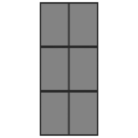 Vidaxl schuifdeur 90x205 cm gehard glas en aluminium zwart