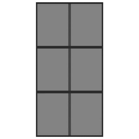 Vidaxl schuifdeur 102,5x205 cm gehard glas en aluminium zwart