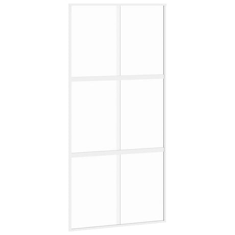 Vidaxl schuifdeur 102,5x205 cm gehard glas en aluminium wit