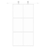 Vidaxl schuifdeur 102,5x205 cm gehard glas en aluminium wit